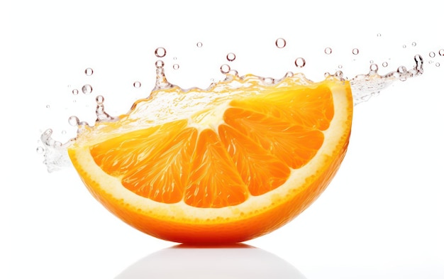 Fresh sliced oranges isolated on white background