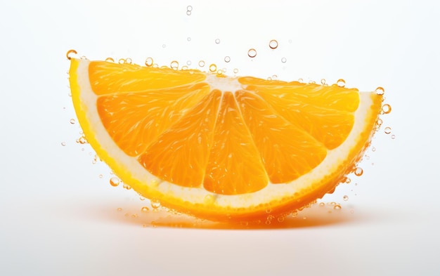 Fresh sliced oranges isolated on white background