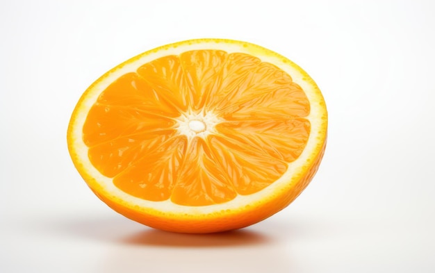 Fresh sliced oranges isolated on white background