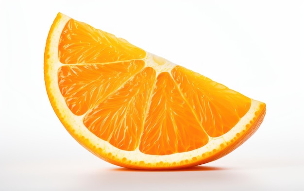 Fresh sliced oranges isolated on white background