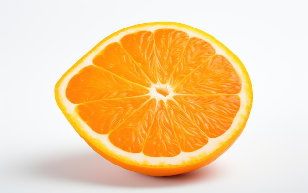 Fresh sliced oranges isolated on white background