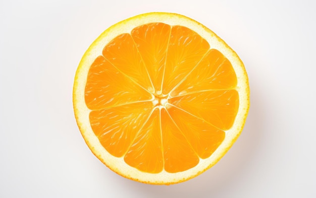 Fresh sliced oranges isolated on white background