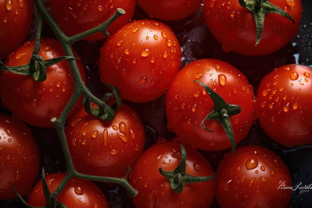 Fresh Small Tomatoes Seamless Background A Burst of Color and Flavor in Every Bite