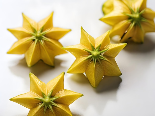 fresh Starfruit on table top view