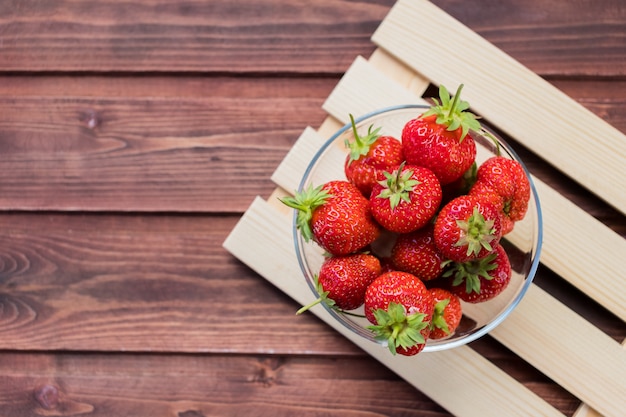 fresh strawberries in bowl.