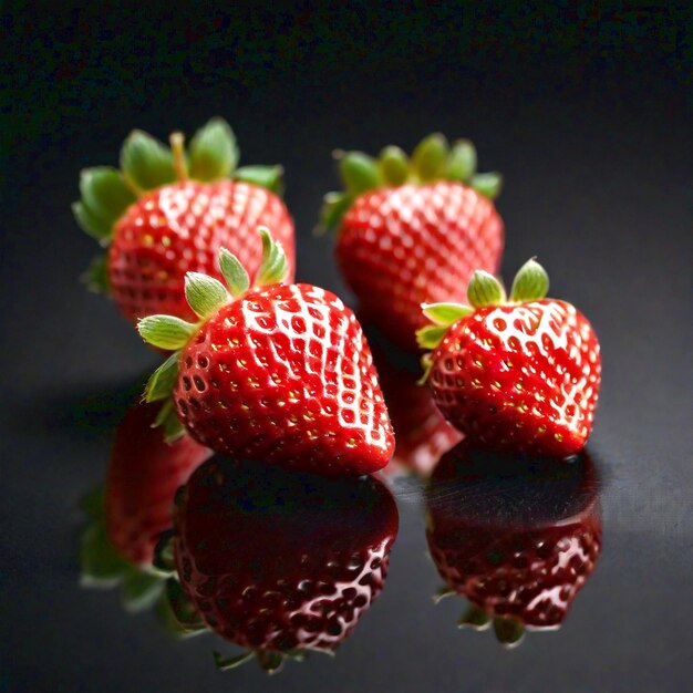 Fresh Strawberry background generated Ai