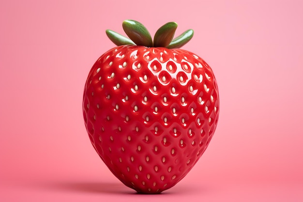 Fresh Strawberry fruit isolated on background AI