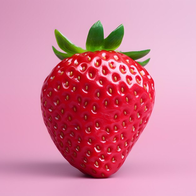 Fresh Strawberry fruit isolated on background AI