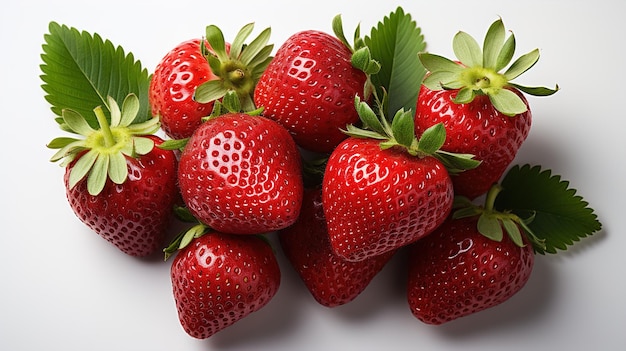 Fresh Strawberry Isolated on White Background A Vibrant and Juicy Red Berry in CloseUp