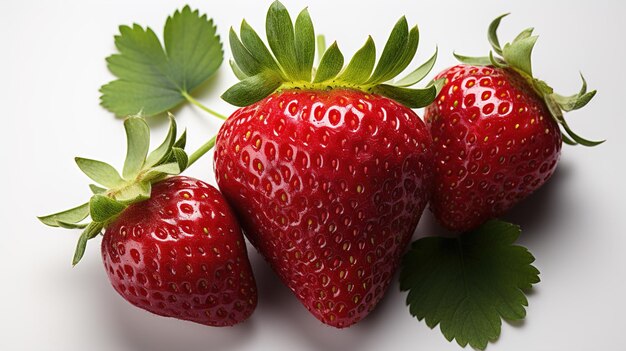 Fresh Strawberry Isolated on White Background A Vibrant and Juicy Red Berry in CloseUp