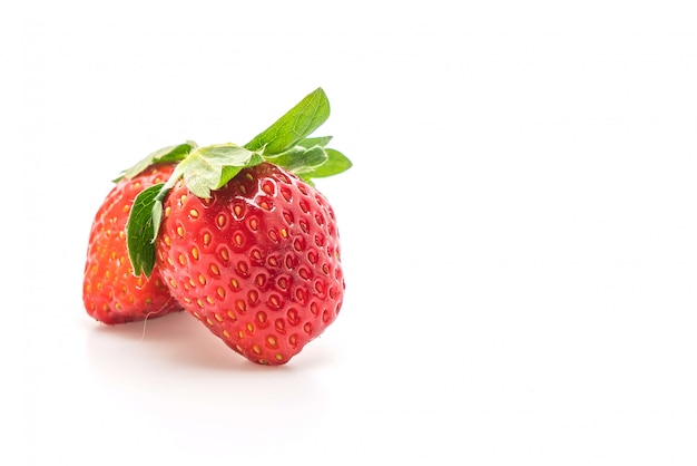 fresh strawberry on white background