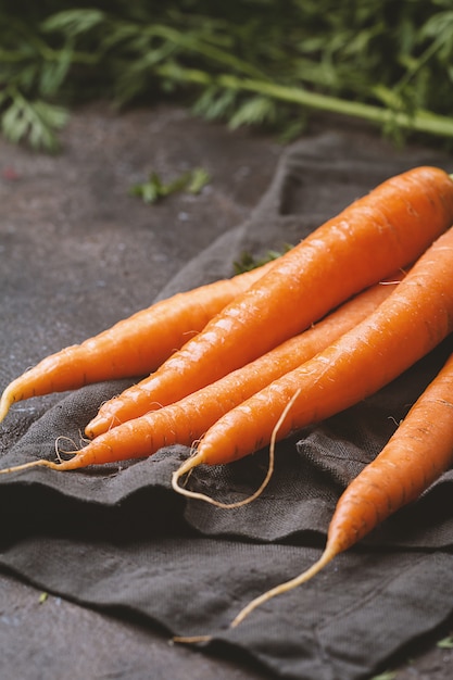 Fresh and sweet carrots