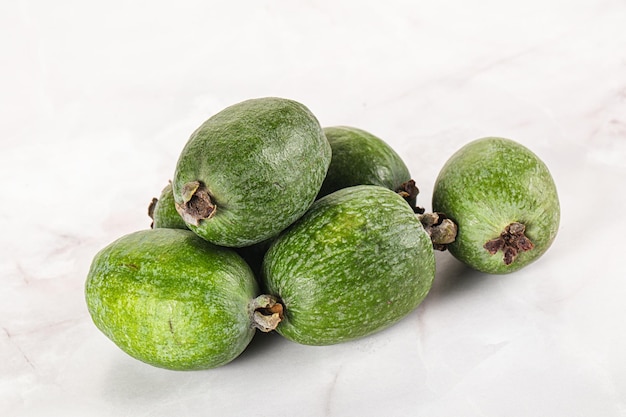 Photo fresh sweet juicy ripe feijoa