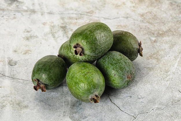 Fresh sweet juicy ripe feijoa