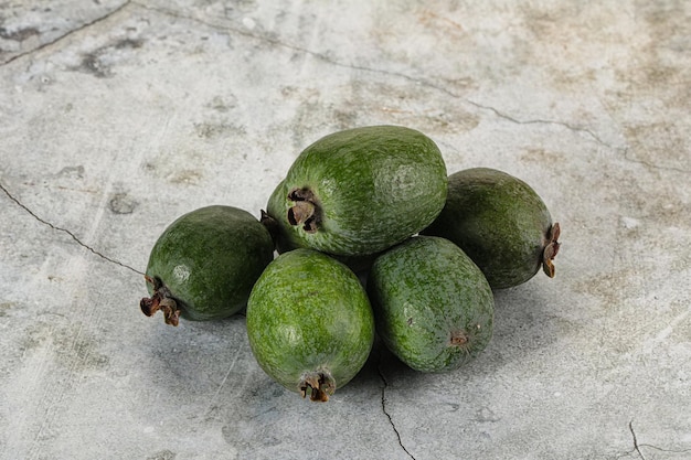 Photo fresh sweet juicy ripe feijoa