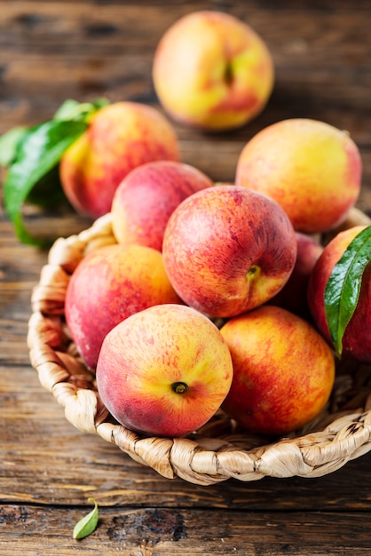 Fresh sweet peaches