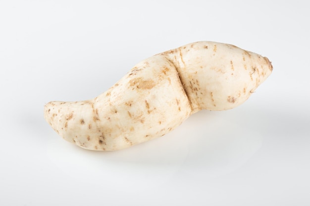 Fresh sweet potato with white background