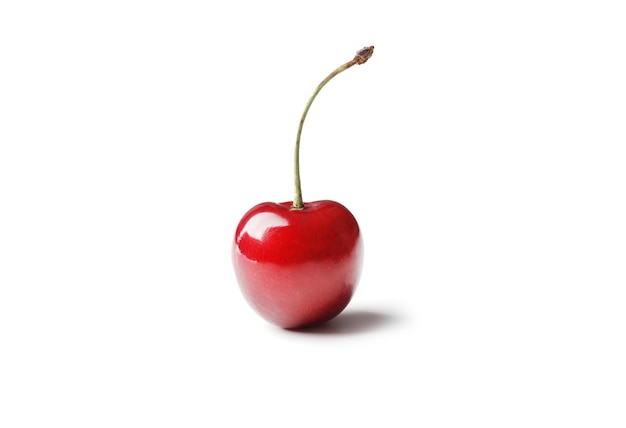 Fresh sweet ripe sweet cherry isolated on white background.