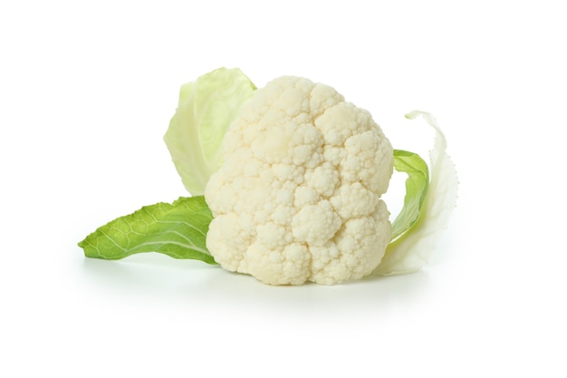 Fresh tasty cauliflower isolated on white background