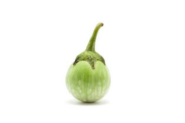 Fresh thai eggplant isolated on white background.