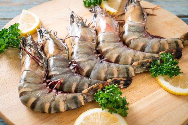 Fresh tiger prawn or shrimp