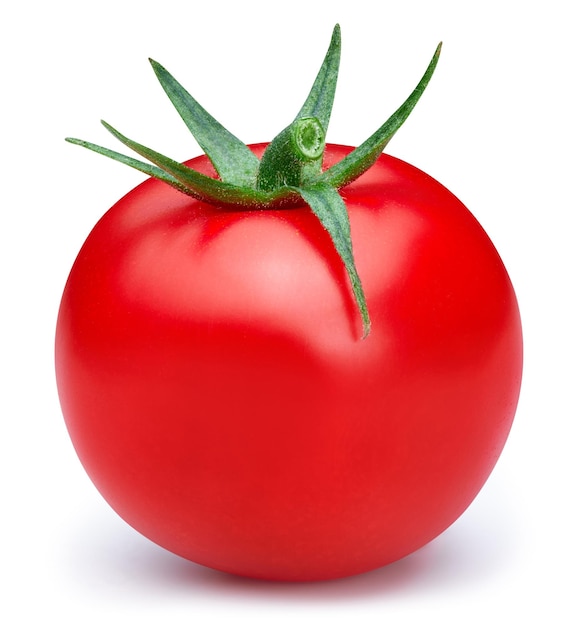 Fresh tomato isolated on white background. Tomato clipping path. Fresh organic tomato