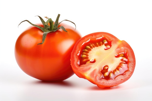 Fresh tomato isolated on white background