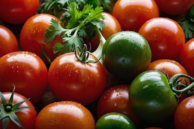 Fresh Tomatoes Onions and Cilantro for Salsa