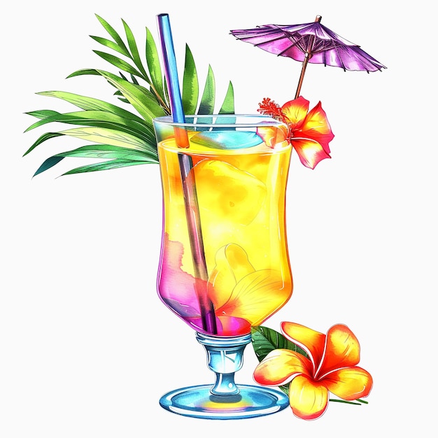 Fresh Tropical Breeze CocktailSweet Tropics Cocktail