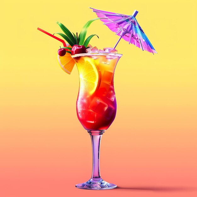 Fresh Tropical Breeze CocktailSweet Tropics Cocktail