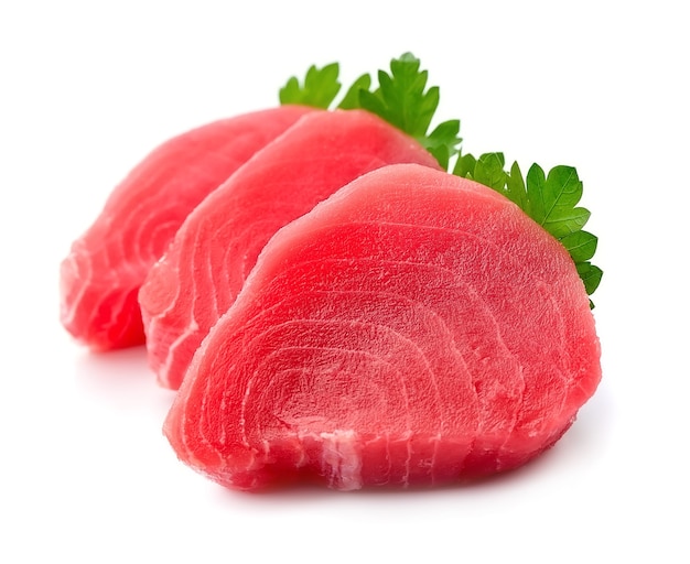 Fresh tuna. Fish steak .