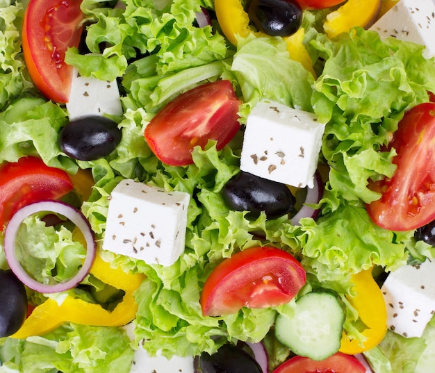 Fresh vegetable salad background