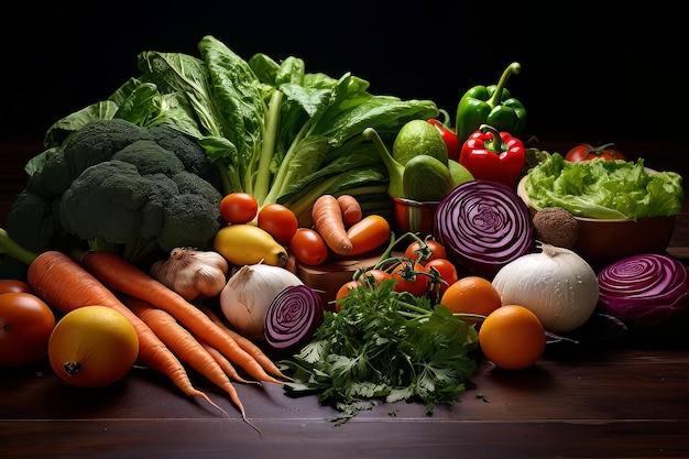 Fresh vegetables for a salad