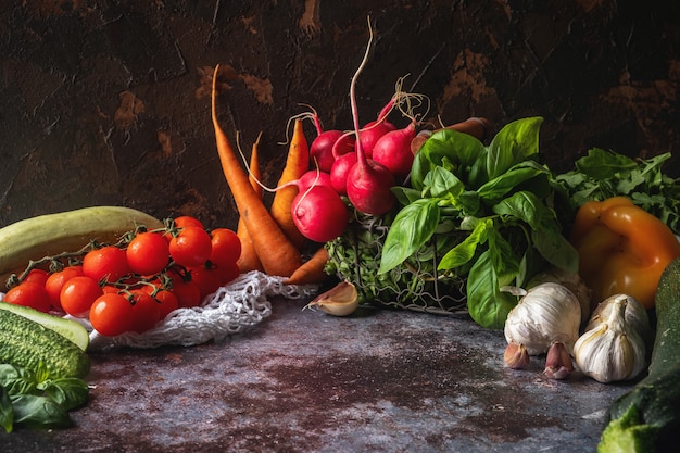 Fresh vegetables on the table