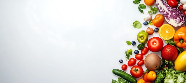 Photo fresh vegetables on a white background