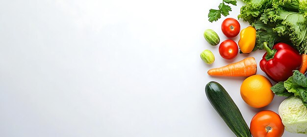 Photo fresh vegetables on a white background