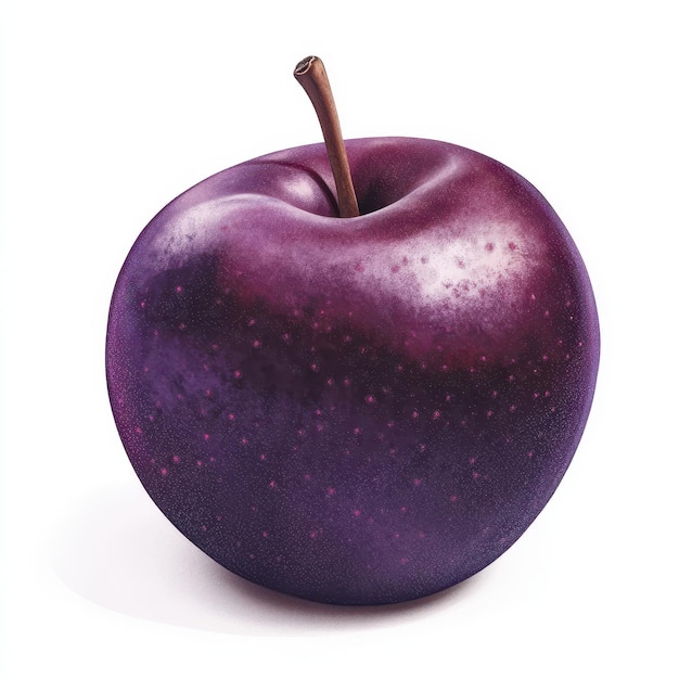 Photo a fresh vibrant purple apple showcasing its smooth surface and rich color perfect for health and nutrition themes in stock photography