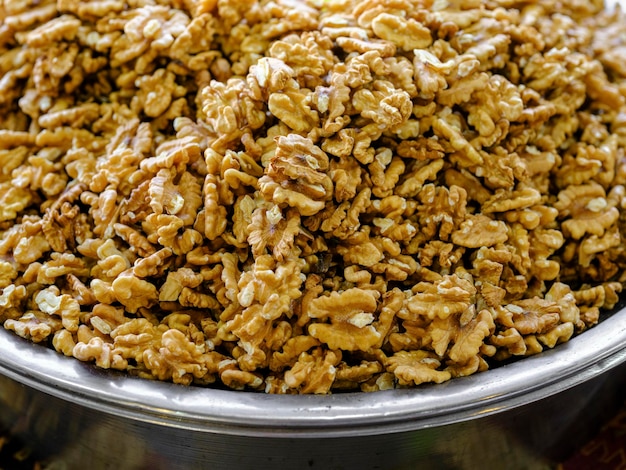 Fresh walnuts at the market