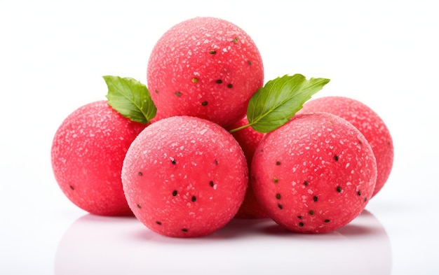 Fresh watermelon balls isolated on a white background