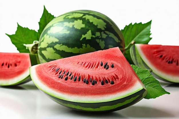 fresh watermelon on a clean white background