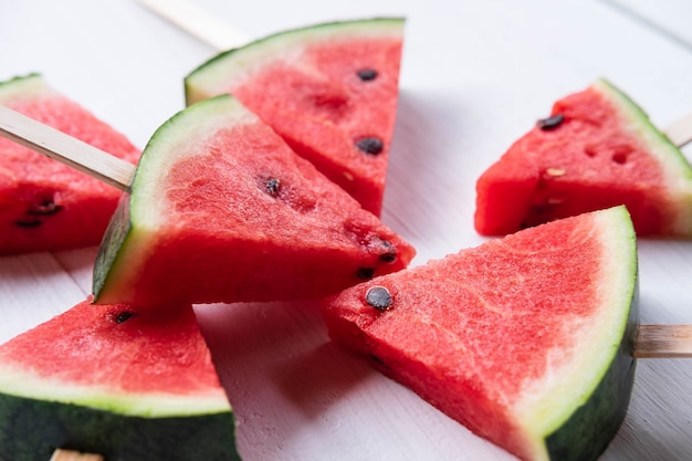 Fresh watermelon fruit on the table