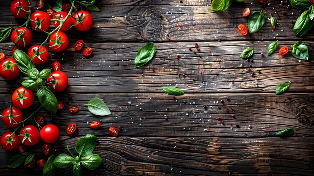 Fresh whole and sliced tomatoes on light wooden boards close up view from the side