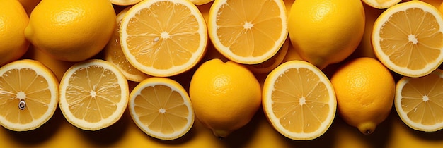 Fresh Yellow Lemon Slice Cuted Use Banner Image For Website Background Pattern Seamless Desktop Wall