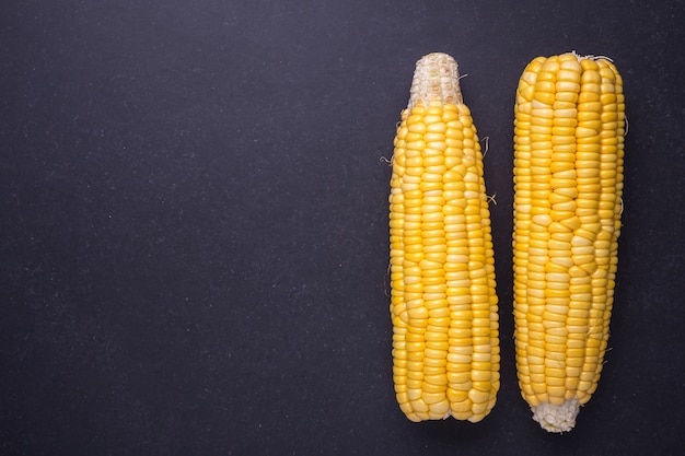 Fresh yellow sweet corn on the cob