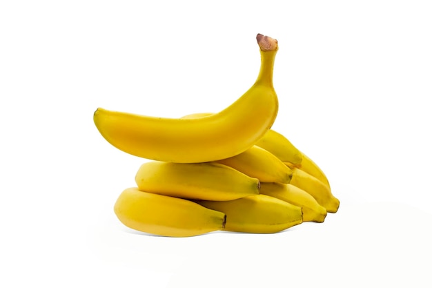 Fresh yummy Delicious yellow banana isolated on a white background