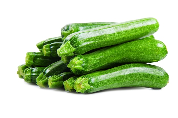 Fresh zucchini isolated on white