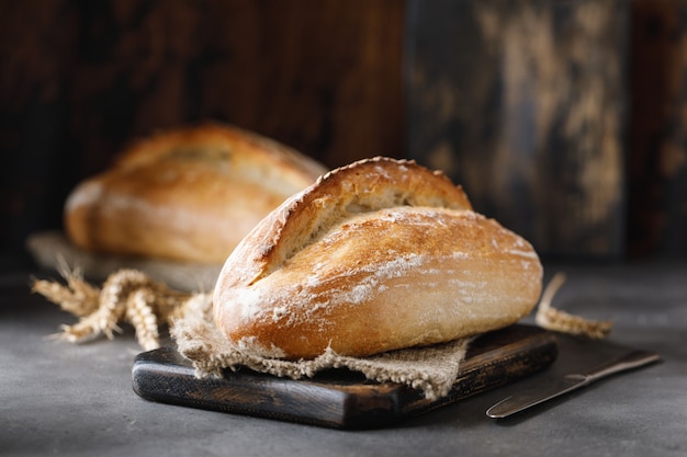 Freshly baked bread. Sourdough homemade bread