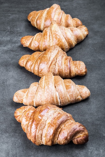 Freshly baked croissants on the Breakfast table