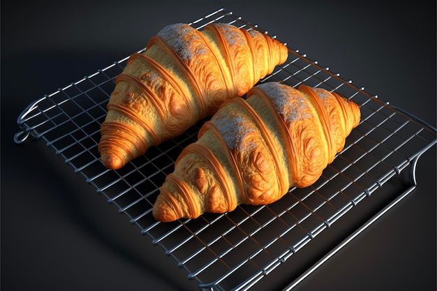 Freshly baked croissants