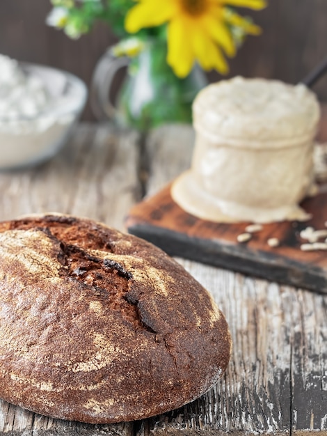 Freshly baked homemade bread